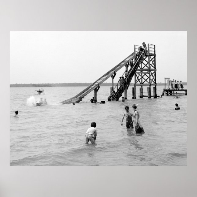 Poster Água Toboggan, Ilha do Branco, MI 1903 (Frente)