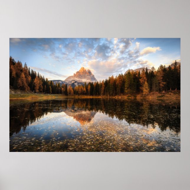 Poster Água | Tre Cime Di Lavaredo Itália (Frente)