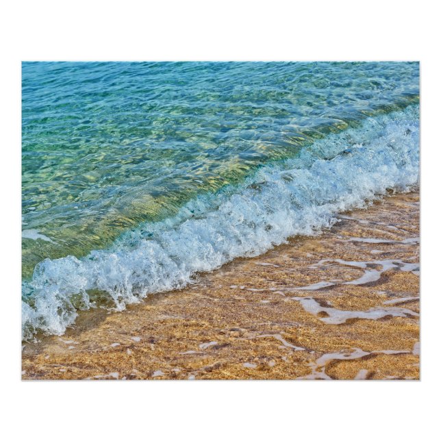 Pôster Água turquesa do mar (Frente)