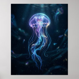 Poster Água-viva Luminosa Brilho do Oceano