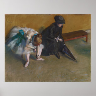 Pôster Aguardando por Edgar Degas