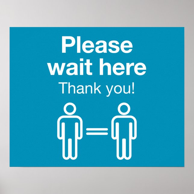 Poster Aguarde aqui (Frente)