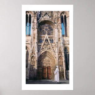 Pôster Aguarela da catedral de Chartres da "peregrinaçã