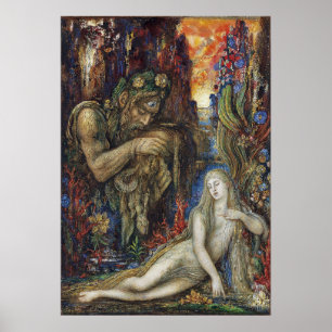 Pôster Aguarela de Galatea Gustave Moreau