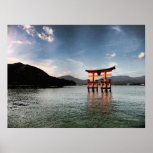 Poster Aguarela de Miyajima