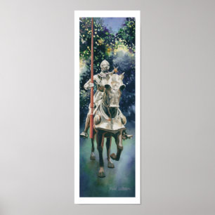 Poster "Aguarela do cavaleiro da armadura de brilho"