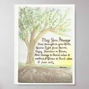 Pôster Aguarela original e bênção