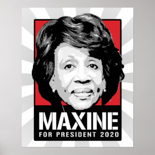 Pôster Águas de Maxine para o presidente 2020 -