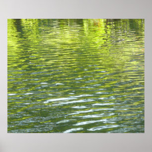 Pôster Águas de Oak Creek Amarelo e Verde Foto da Naturez