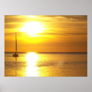 Pôster Águas do por do sol