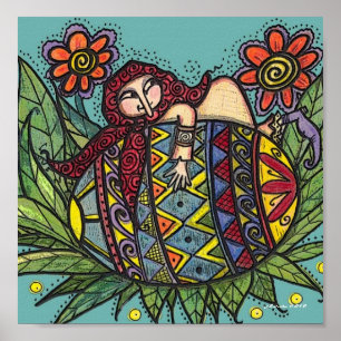 Pôster Aguente sua Arte Folclórica Ucraniana Pysanka
