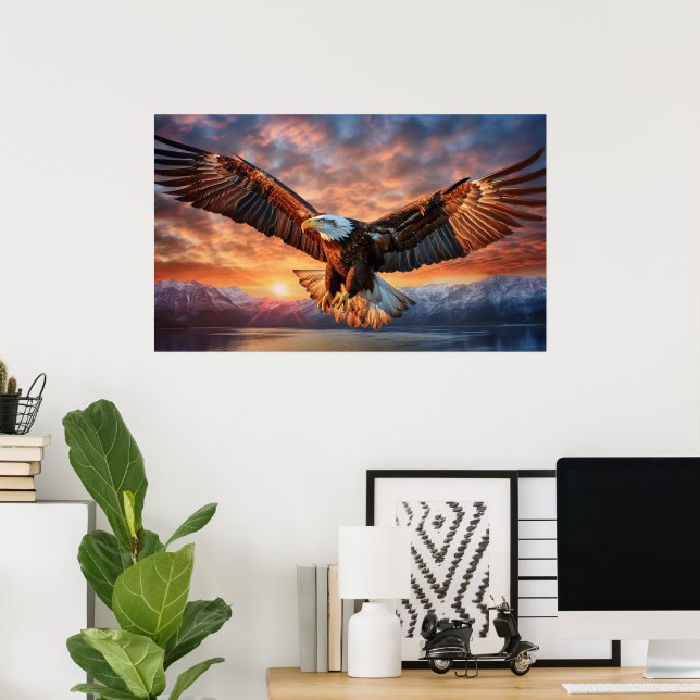 Poster Águia Americana (Escritório em casa)