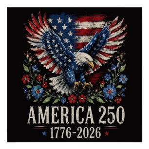 Pôster Águia Americana do 250º Aniversário