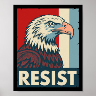 Poster Águia Careca Orgulhosamente Americana - Anti Trump