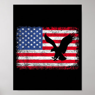 Poster Águia da Bandeira Americana EUA