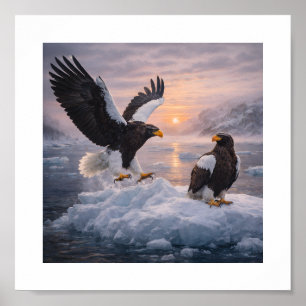 Poster Águia-de-cauda-branca (Haliaeetus pelagicus) –