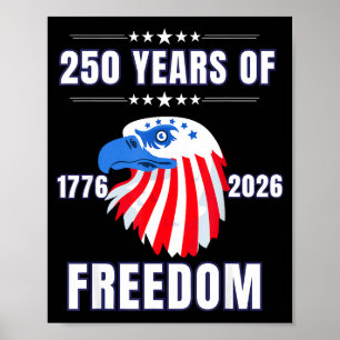 Poster Águia do 250º Aniversário dos EUA 1776 a 2026 Patr