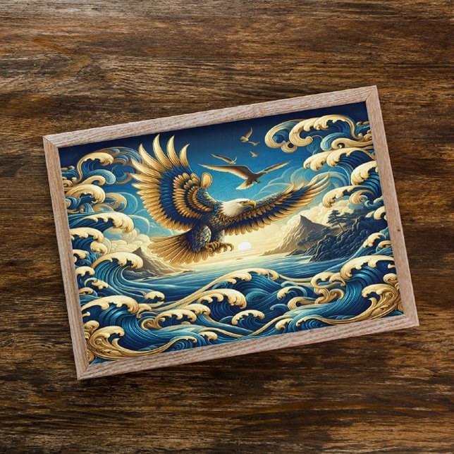 Poster Águia Majestosa exibindo orgulhosamente a liberdad (Criador carregado)