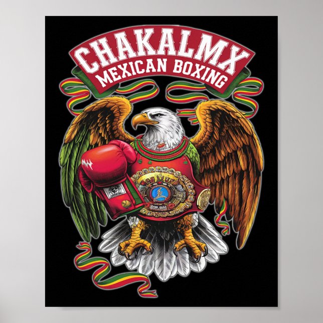 Poster Águia mexicana in a box - Boxeo Mexicano (Frente)