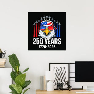 Poster Águia Patriótica EUA 250º Aniversário 250º