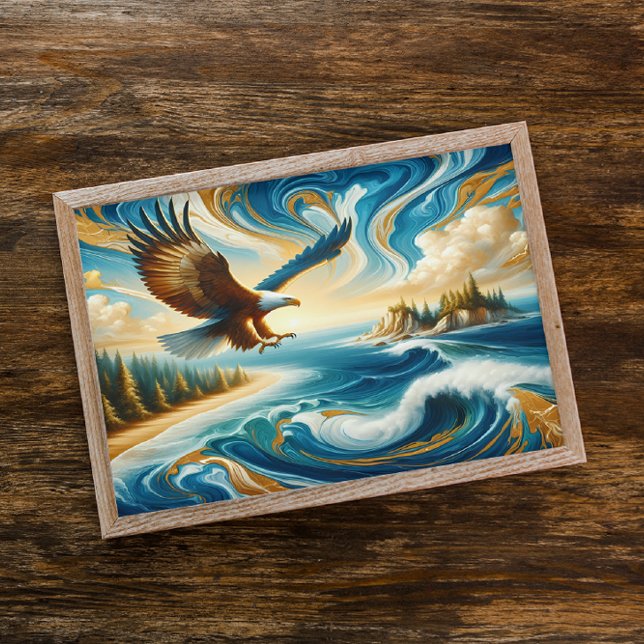Poster Águia Voando Sobre Água (Criador carregado)