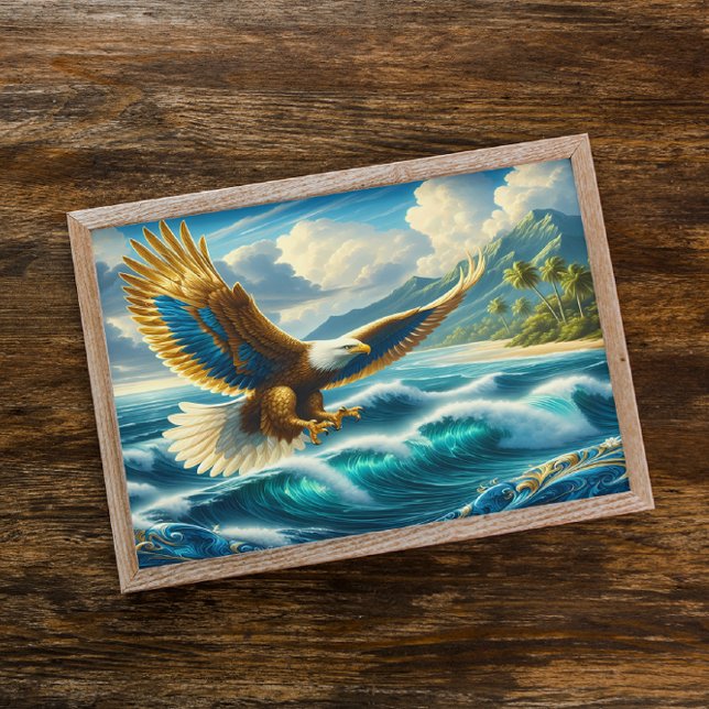 Poster Águia Voando Sobre O Oceano (Criador carregado)