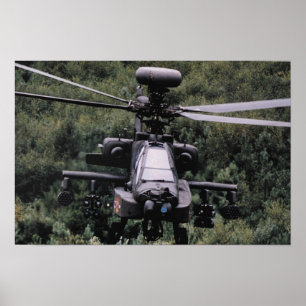 Poster AH-64 Apache Helicopter