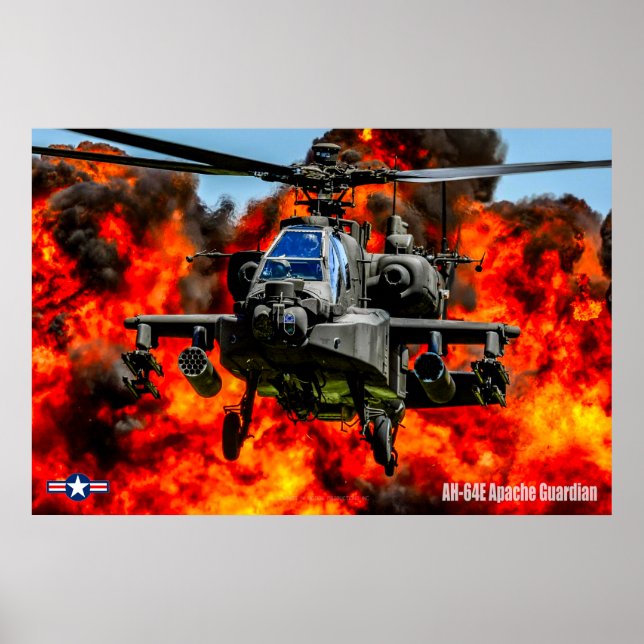 POSTER AH-64E APACHE GUARDIAN (Frente)