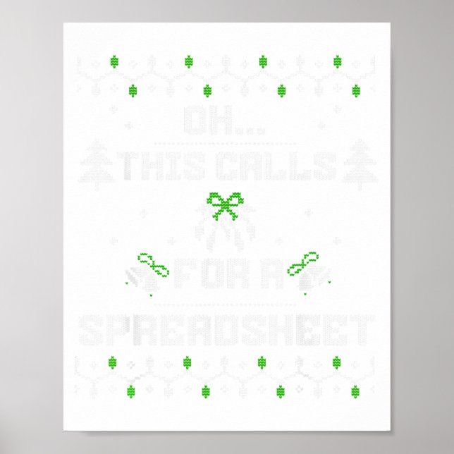 Poster Ah, Isso Exige Uma Planilha Para O Natal Feio (Frente)