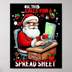 Poster Ah, Isso Pede Uma Planilha, Chris Excel Engraçado