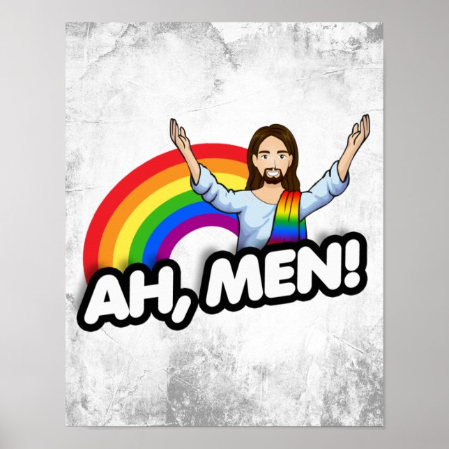 Poster Ah Men - Rainbow Jesus (Frente)