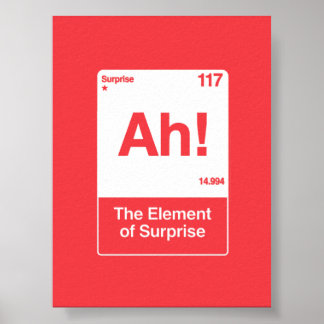 Poster Ah O Elemento Surpresa - Química Divertida