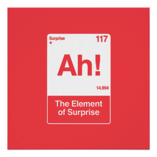 Pôster Ah O Elemento Surpresa - Química Divertida