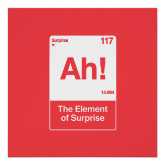 Pôster Ah O Elemento Surpresa - Química Divertida