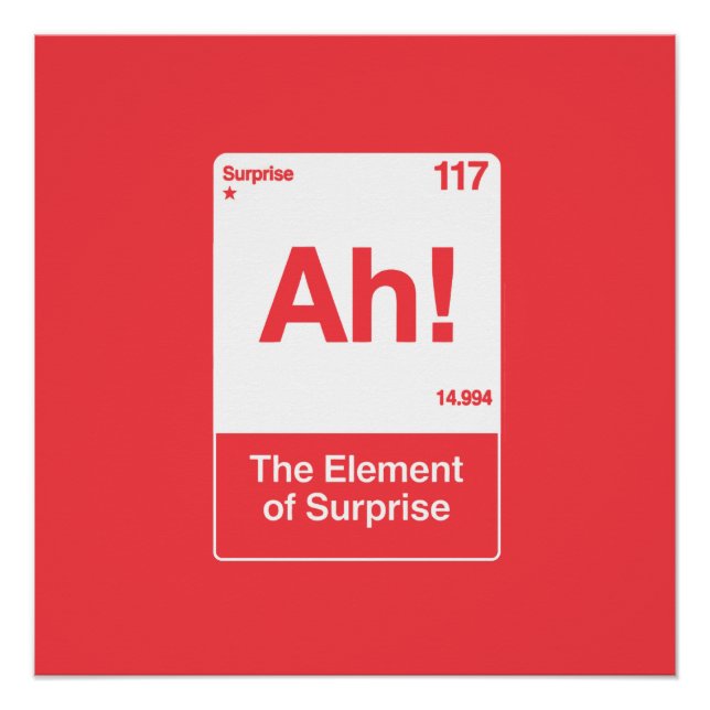 Pôster Ah O Elemento Surpresa - Química Divertida  (Frente)
