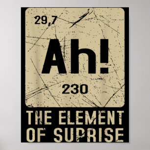 Poster Ah O Elemento Surpresa Química Divertida Ciência