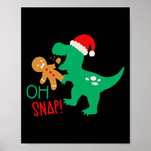 Poster Ah, Pão-Gingerido Dinossauro Papais noeis de Natal