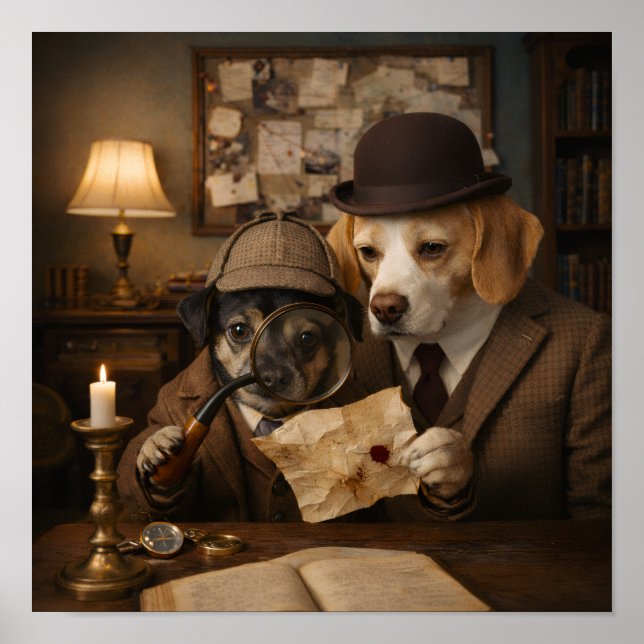 Poster "Aha, A Clue!" (Frente)