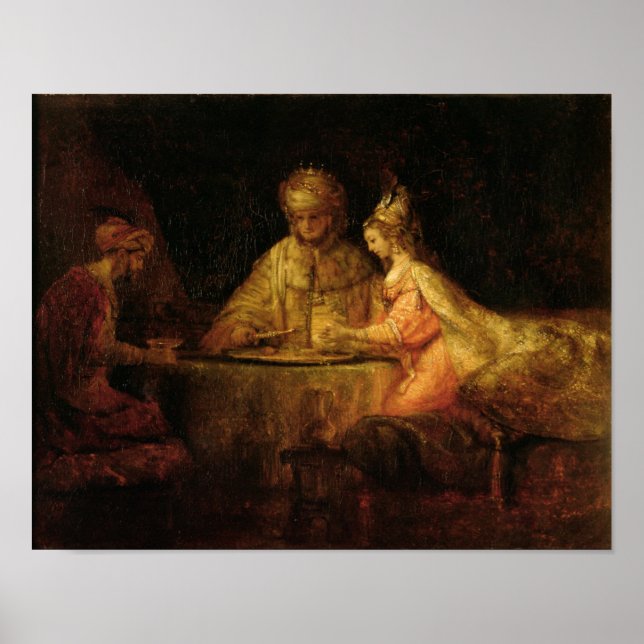 Pôster Ahasuerus , Haman and Esther, c.1660 (Frente)