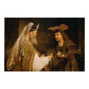 Pôster Ahimelech dando a espada de Golias a David