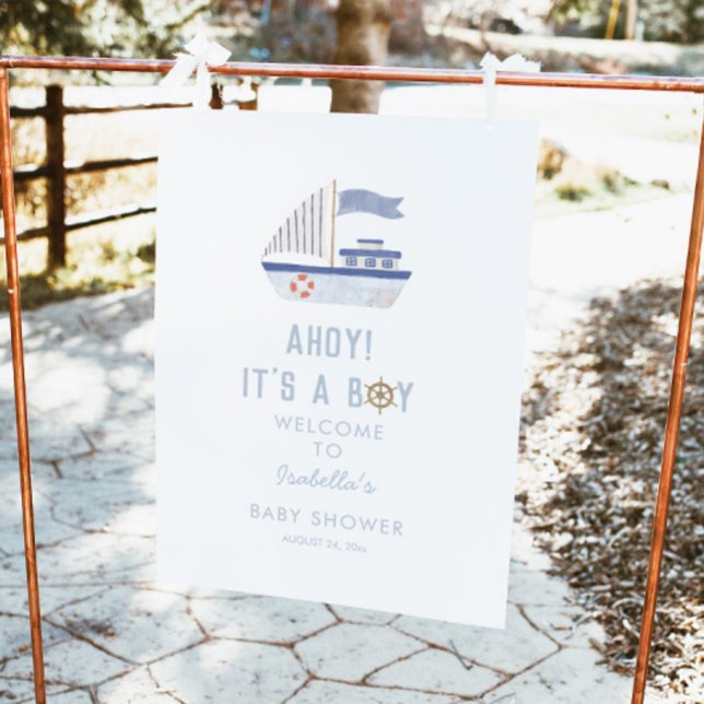 Poster Ahoy, é um sinal de boas-vindas de Chá de fraldas (Criador carregado)