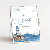 Ahoy, é uma Comida Chá de fraldas Náutica