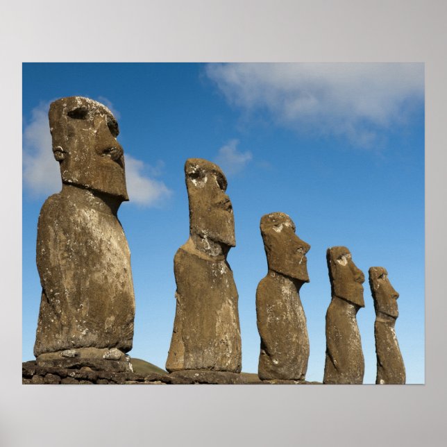 Pôster Ahu Akivi, Rapa Nui, Ilha de Páscoa, Chile 2 (Frente)