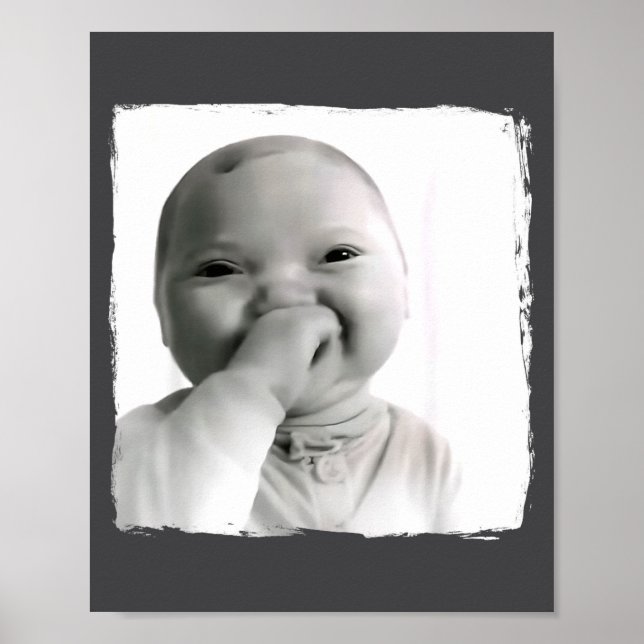 Poster Ai Baby Giggling Holding Back Laugh Funny Viral Ge (Frente)
