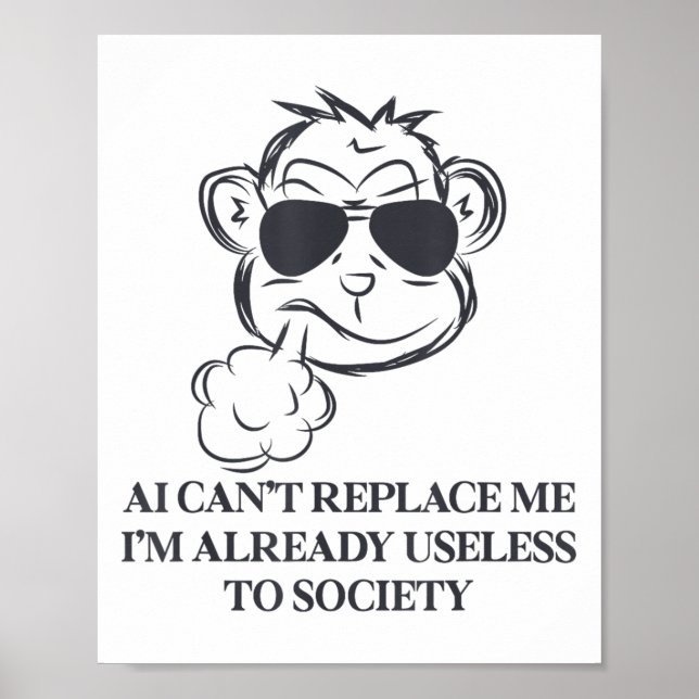 Poster Ai não pode me substituir Eu já sou inútil para a  (Frente)