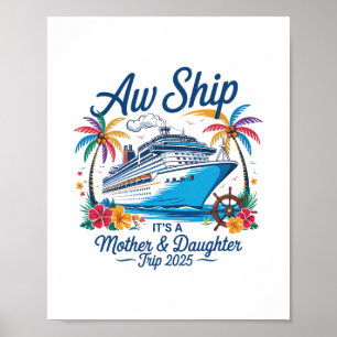 Poster Ai Navio É Uma Viagem Mãe Filha Cruzeiro Férias