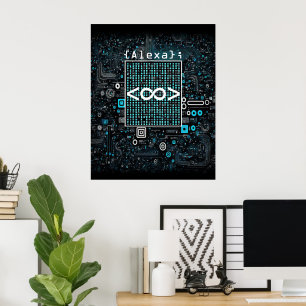 Poster Ai - Tecnologia - Monograma de Codificação - Infin