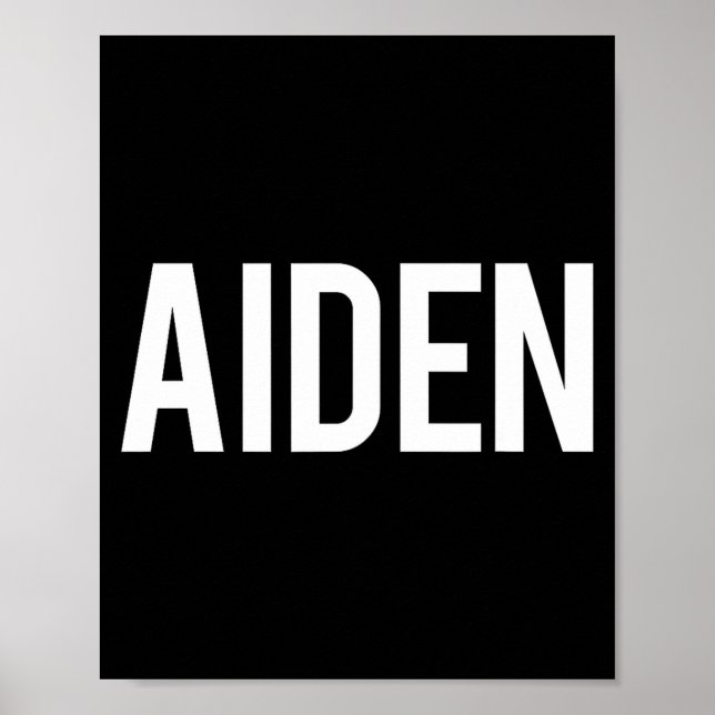 Poster Aiden - Cool New Funny Name Fan Gift Tee  (Frente)