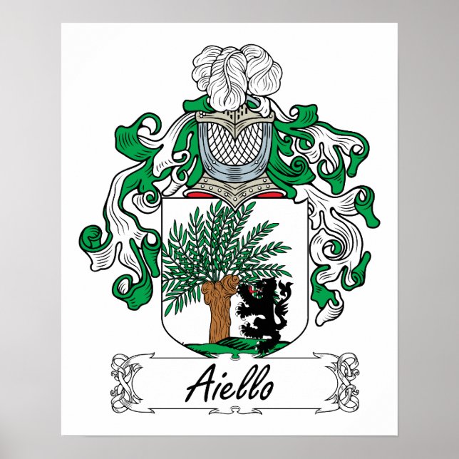 Pôster Aiello Family Crest (Frente)