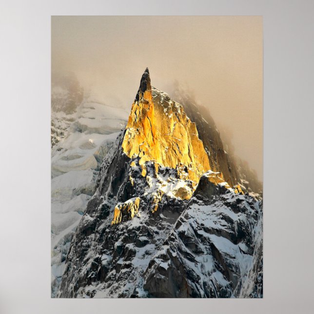 Poster Aiguille des Deux Aigles Sunrise, Chamonix (Frente)
